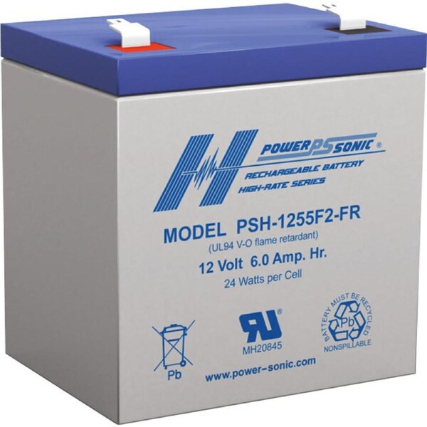 POWER SONIC 12V 6Ah High Discharge Battery F2 Ups