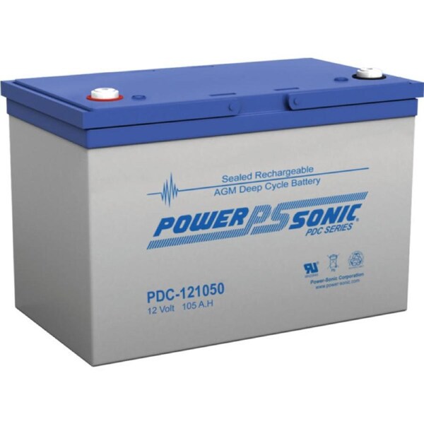 POWER SONIC 12V 105Amp Agm Deep Cycle Sla B Terminal
