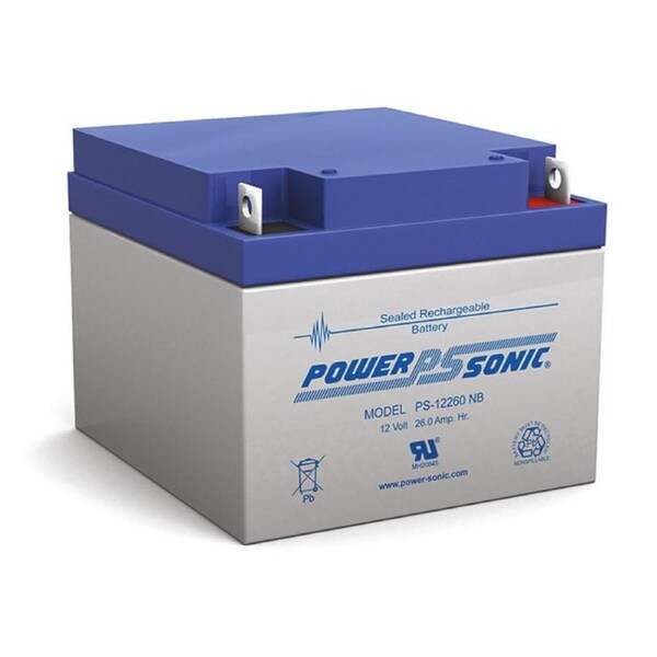POWER SONIC 12V 26Amp Sla Battery Nb2 Terminal Sealed Lead Acid