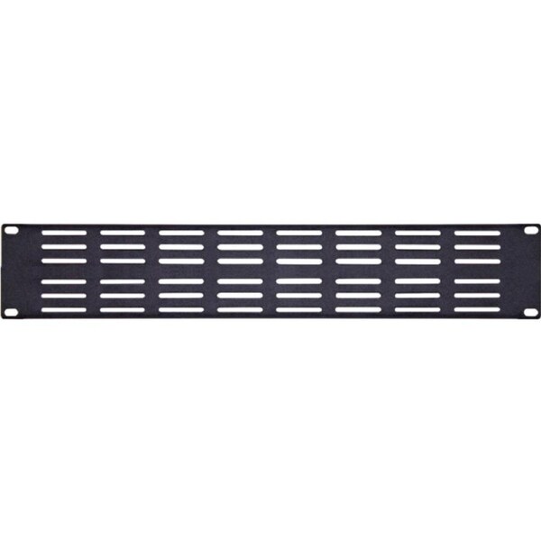 Vented Rack Panel 2 Ru 19" Black