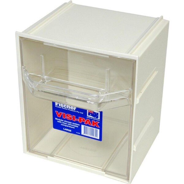 FISCHER PLASTIC Large Visi Pak Storage Drawer With Clips - Fischer Plastic
