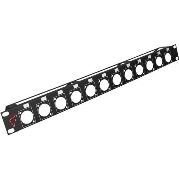 LINK 1Ru 12 Chan Pre Punched Panel Rack D Mount Xlr Connectors