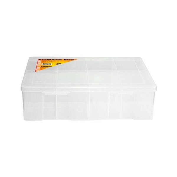 FISCHER PLASTIC 8 Compartment Storage Box Large Extra Deep Plastic Case