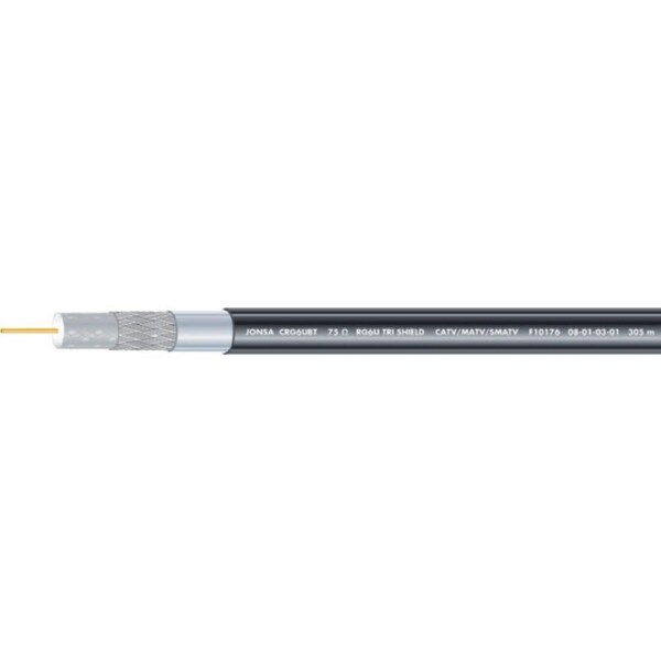 JONSA Rg6 Tri Shield Coax Cable - 1M Foxtel App# F10176