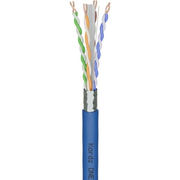 KORDZ One - Blue Cat6A F/Utp Bulk Network Cable Lszh - Pvc Free - 305M Sp00L