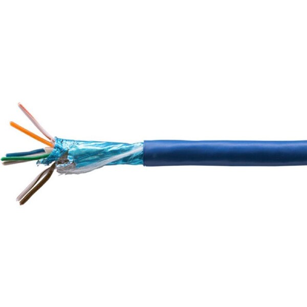 DOSS F/Utp Cat6A Solid Blue Cable1M -Per Metre Foil Shielded Cable