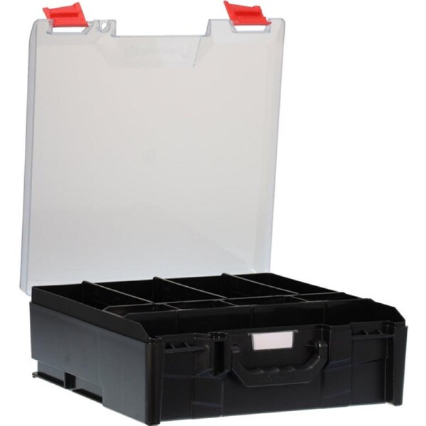 STORAGETEK Abs Large Case With Clear Lid Black