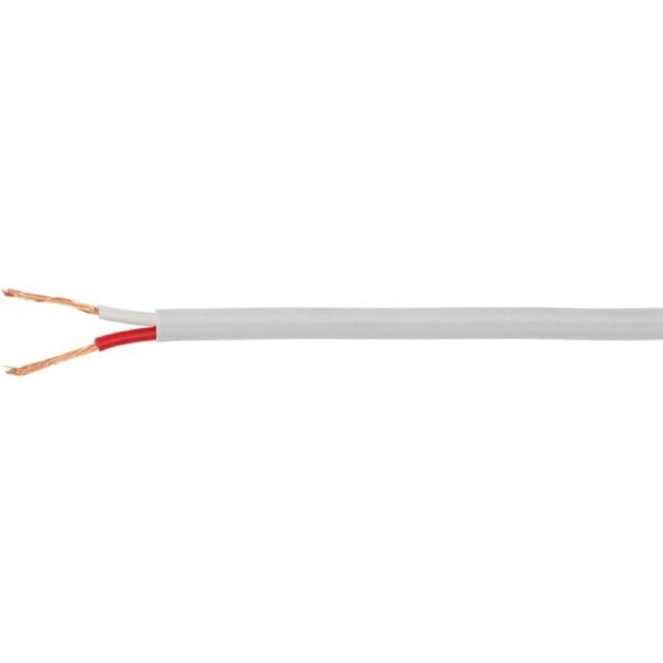 White Twin Power Cable-1M Double Insulated - Per Metre