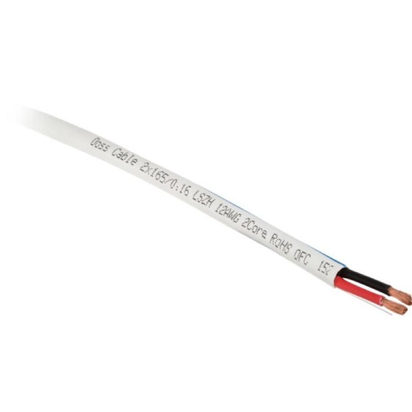 DOSS 1M 12Awg 2-Core Speaker Cable Lszh White/B