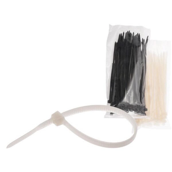 DOSS 380Mm Cable Tie 100Pk Natural/Clear 100 Pack