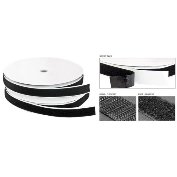 STYLUS 25Mm Loop - 25M 3422 Sticky Back - Black