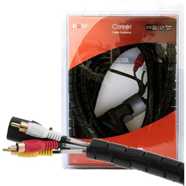 DOSS 20Mm Cable Cover Doss - 3Mt Medium Binding Wrap - Black