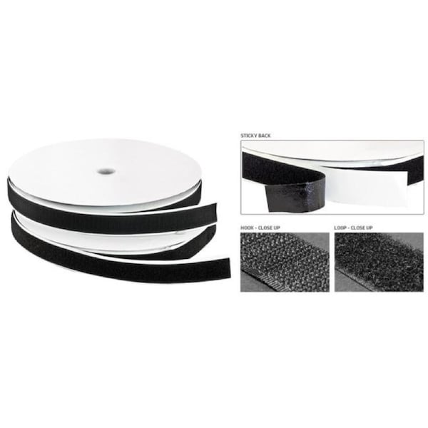 STYLUS 25Mm Hook - 25M 3421 Sticky Back - Black