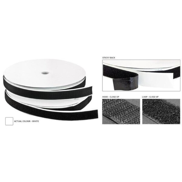 STYLUS 25Mm Hook - 25M 3421 Sticky Back - White