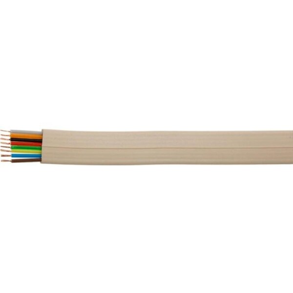 Modular Telephone Cable - 1M 8 Core Flat Cable - Per Metre
