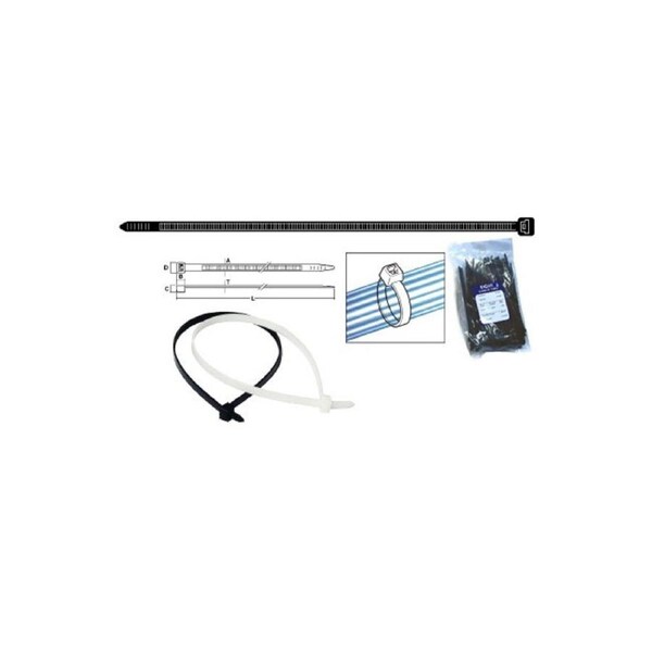 RPG 100Mm Premium Cable Tie Black - 100 Pack T18Rbk/W
