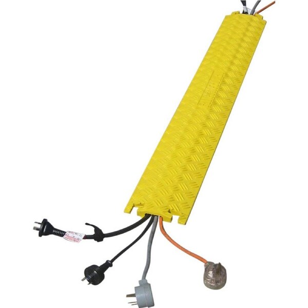 CABLE SAFE Yellow Drop Over Cable Ramp Pedestrian Polyurethane