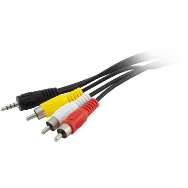PRO2 3.5Mm 4-Contact To 3X Rca Plug Composite Lead 2Mt