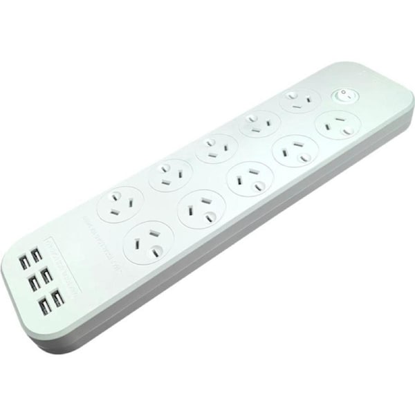 JACKSON 10 Outlet Switched Powerboard With Usb Charging