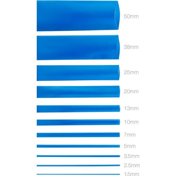 38Mmx1.2M Heat Shrink - Blue Hsbl135