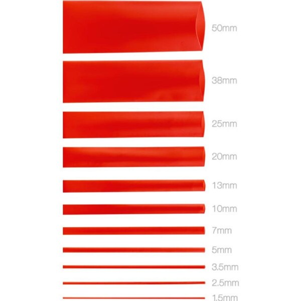 10Mmx1.2M Heat Shrink - Red Hsrd135