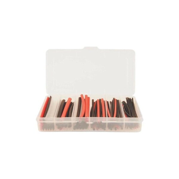 DURATECH 160 Piece Heat Shrink Pack Plastic Storage Case Kit