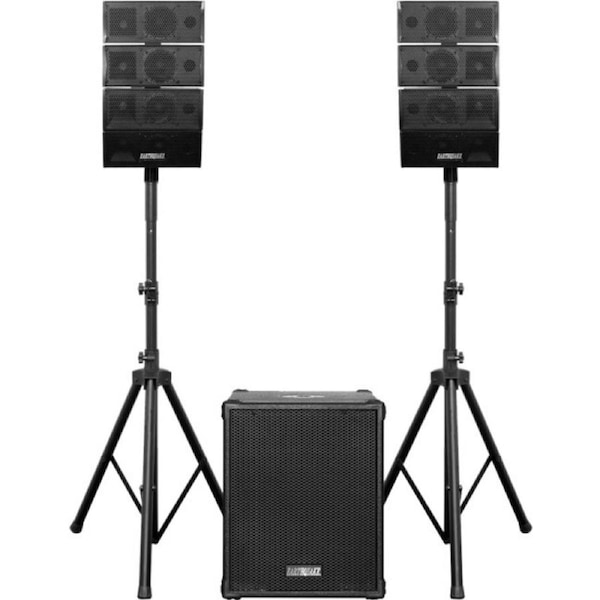 EARTHQUAKE Dj Quake Set Version 2 Incl 12" Sub Line Arrays Stand