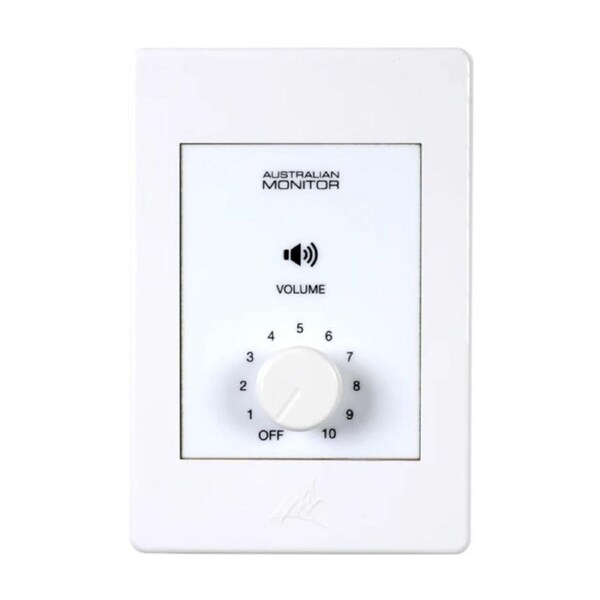 AUSTRALIAN MONITOR 100 Watt 100V Attenuator With Relay Hpm Vivo Style Wall Plate