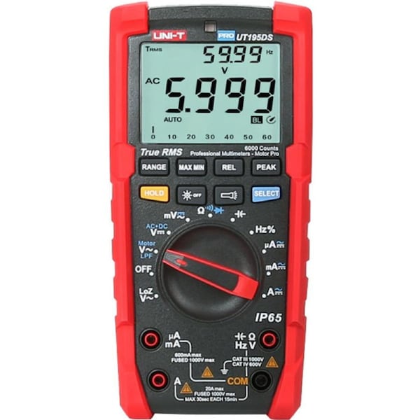 UNI-T Ip65 True Rms Pro Multimeter Waterproof Flash Light Motor