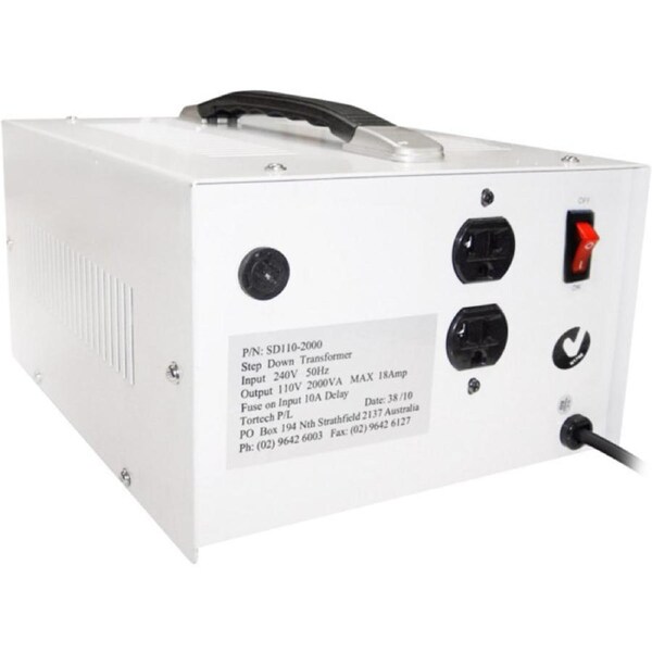 TORTECH 2000W Usa Stepdown Transformer 110V Dielectrically Isolated