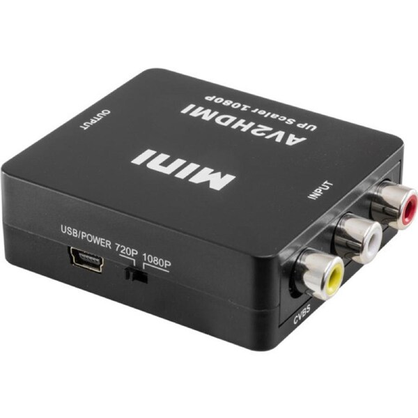 PRO2 Composite To Hdmi Converter Mini Passive 1080P Upscaler