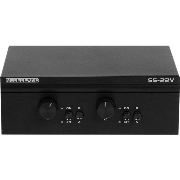 MCLELLAND 2-Way Premium Speaker Selector Volume Control 2 Amp 2 Zone