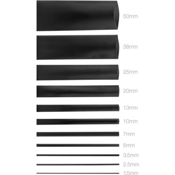 7.0Mmx1.2M Heat Shrink - Black Hsbk135