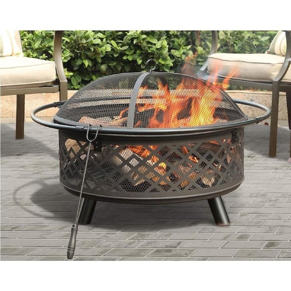 PHI VILLA 32" Wood Burning Fire Pit & BBQ S990