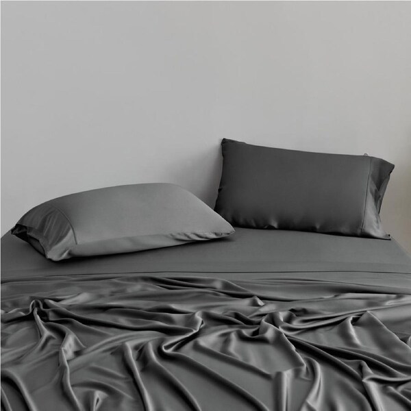Natural Home Bamboo Standard Pillowcase Charcoal Twin Pack