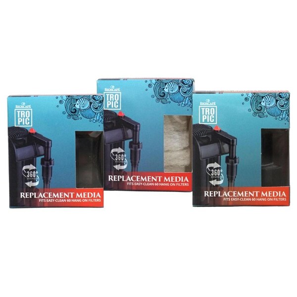 Bioscape Tropic Hang-On 160L/h Filter Refresh Pack (3pk)
