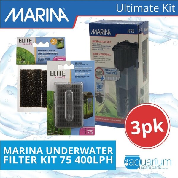 Marina Underwater Filter 75 Ultimate Kit 3pk (PF36)