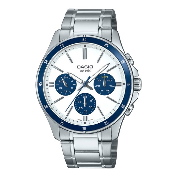 Casio Unisex Analogue Watch White MTP1374D-7A2