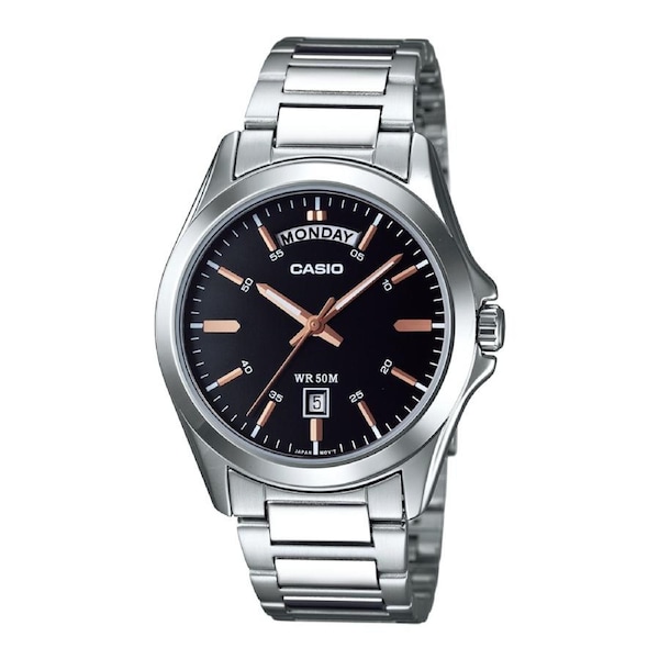 Casio Unisex Analogue Watch Black MTP1370D-1A2