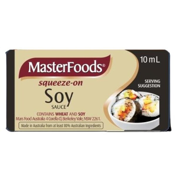 Masterfoods Soy Sauce Portions 10g by 100 - 1kg x 1