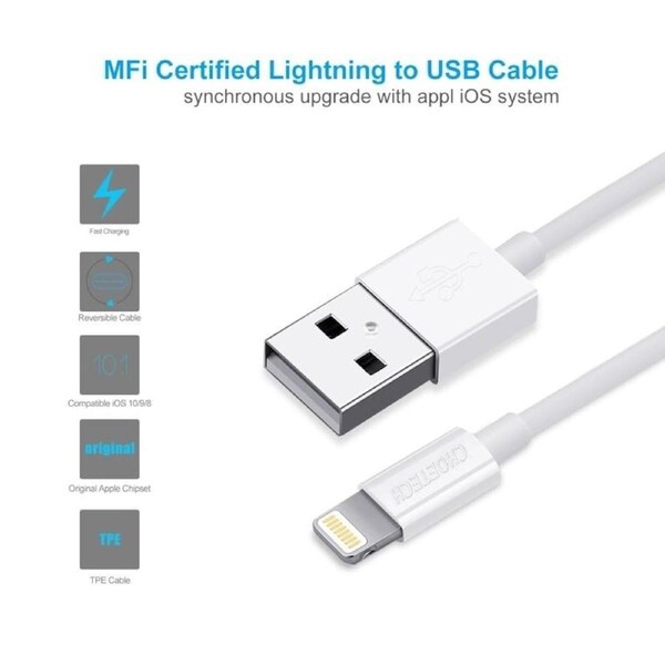 Choetech IP0027 USB Charge & Sync Cable1.8M White
