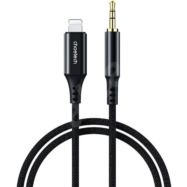 Choetech AUX007 Lightning male to 3.5mm Male Audio Braided cable 1M - Black