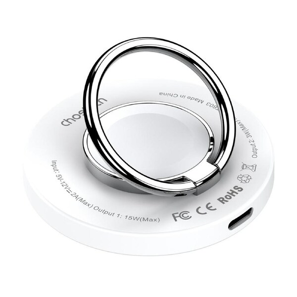 Choetech T603-F Ring Holder + Magnetic 15W Wireless Charger for Phone/airPod/iWatch