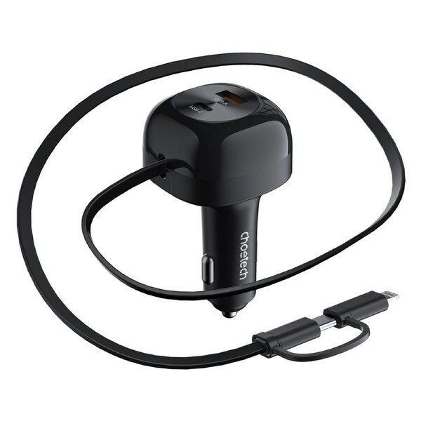 CHOETECH TC0036 PD45W USB-C+USB-A car charger with C+L Interface