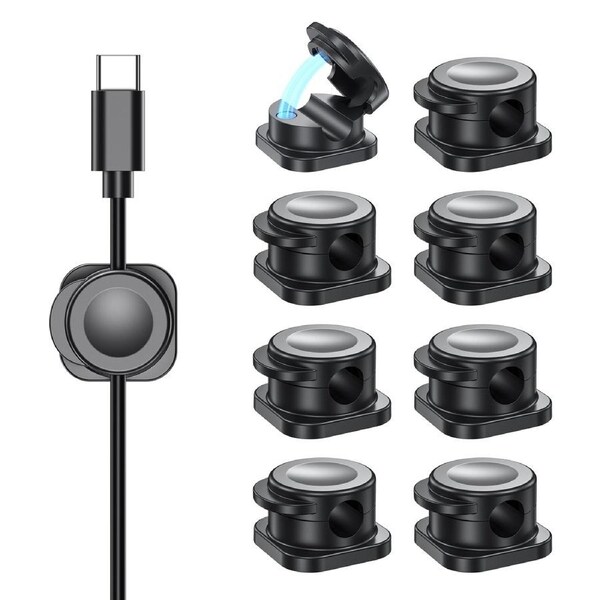 CHOETECH MCC001-BK 6 Pack Professional grade Magnetic Lock Cord Holder Clips