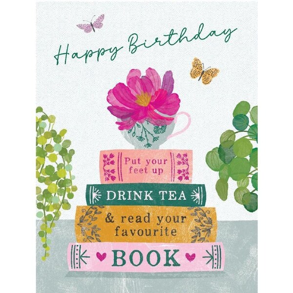Debbie Edwards Birthday Books Floral Butterfly Design Mini Card 8x10cm
