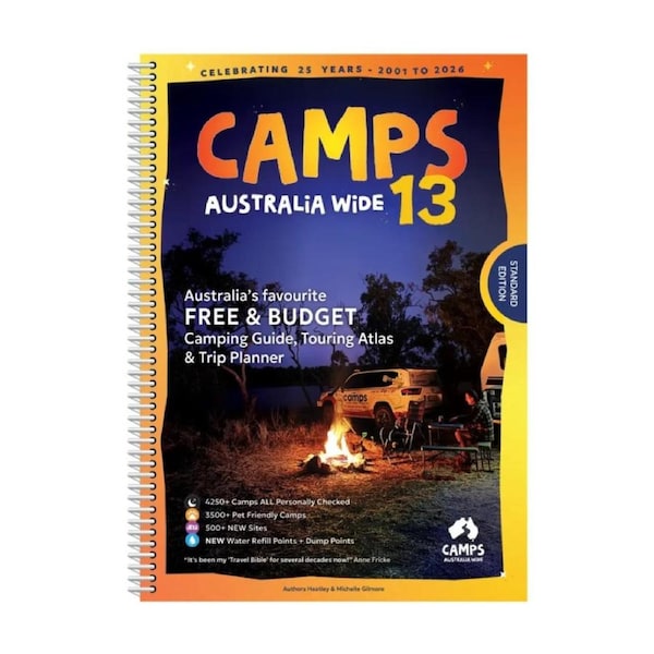 Camps Australia Wide 13 Book A4 Size 2025 Edition No Photos Camping Australia