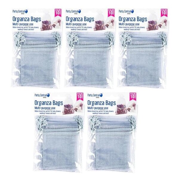 Deal365 5Pack Bag Organza 10pcs 7.5cm x 10cm