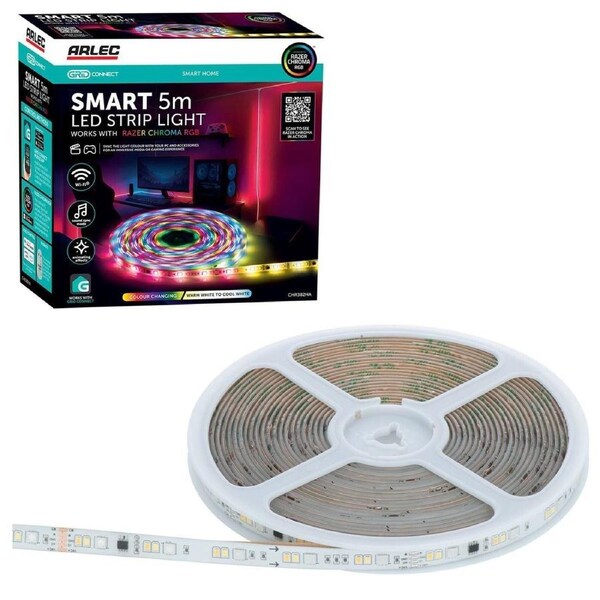 Arlec CHR382HA Grid Connect Smart 5m Strip Light With Razer Chroma RGB