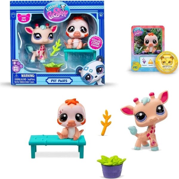Littlest Pet Shop Pet Pairs Zoo Pals 2 Bobblin Pets Ages 4 Plus Accessories Play